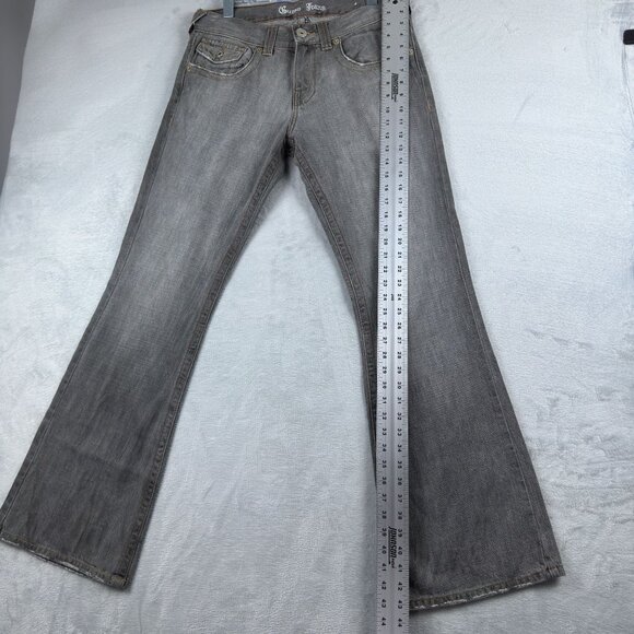 Guess Jeans Womens Bootcut Leg Size 32 Mid Rise 100% Cotton Gray Light Wash - Picture 11 of 12